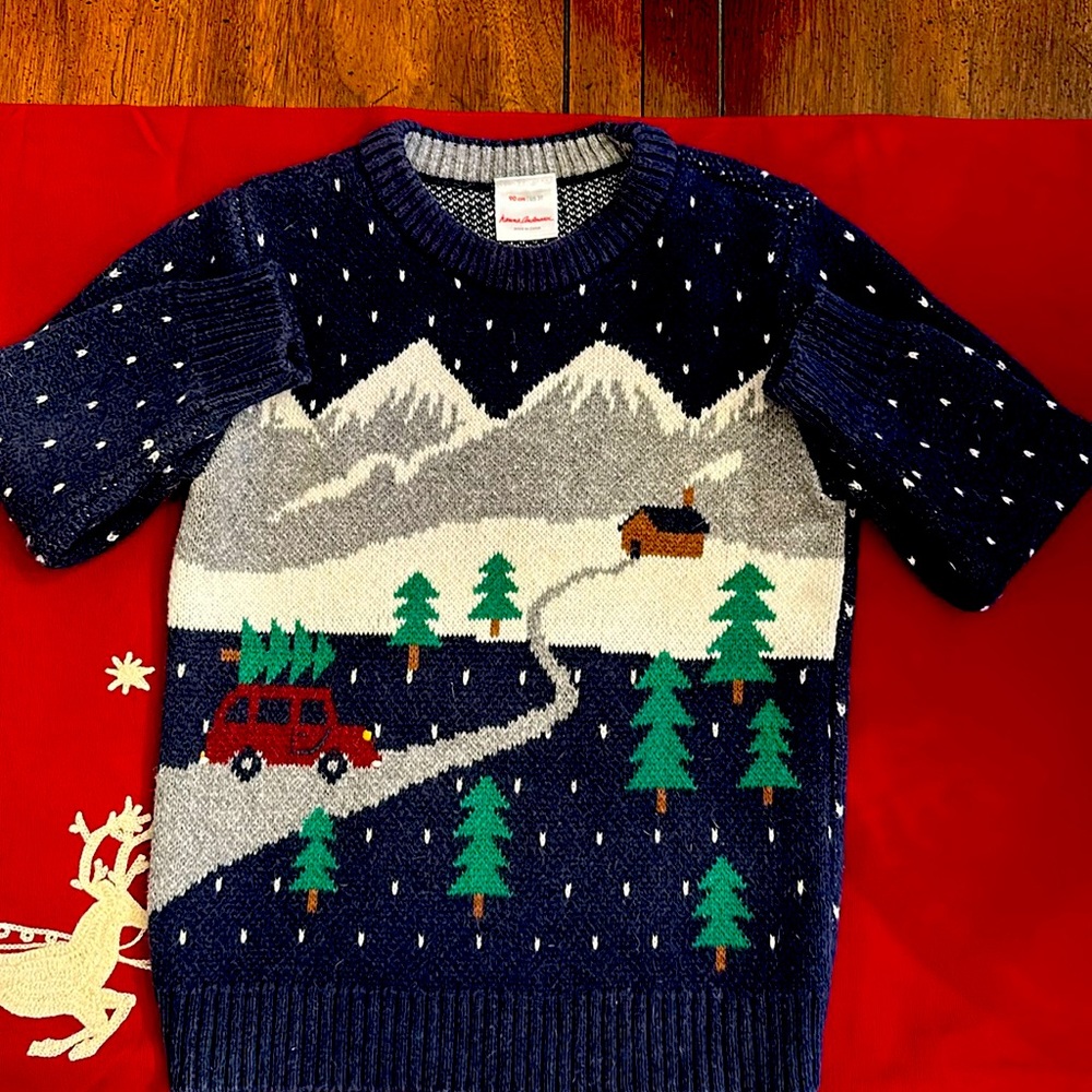 Hanna Andersson Boys Christmas sweater, size 3T